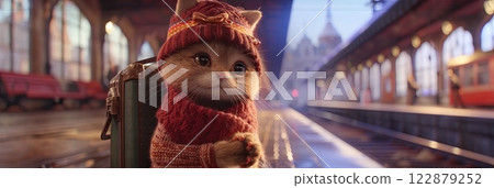 Dreamy double exposure of a woman face blending seamlessly with a swirling space nebula. Swirling galaxies and cosmic clouds create a surreal, infinite connection to the cosmos, banner 122879252