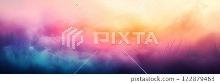 In an artistic illustration, a girl braids flow down her back with intricate detail. The soft background emphasizes the craftsmanship and grace of her hair design 122879463