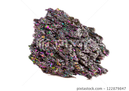 Macro mineral stone Carborundum on white background Macro mineral stone Carborundum on white background 122879847