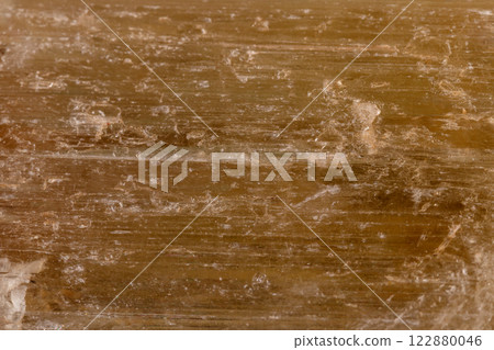 Macro mineral stone Spodumene on a black background 122880046