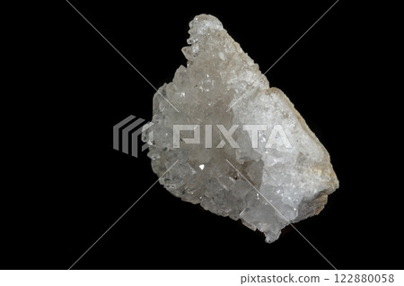 Macro mineral stone rhinestone, rock crystal on a black background Macro mineral stone rhinestone, rock crystal on a black background 122880058