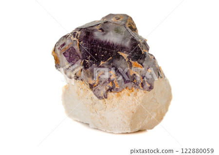 macro mineral fluorite stone on white background macro mineral fluorite stone on white background 122880059