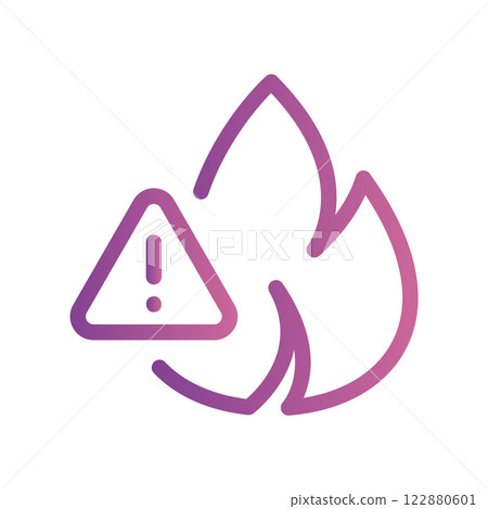 A simple icon for the theme, fire hazard A simple icon for the theme, fire hazard 122880601