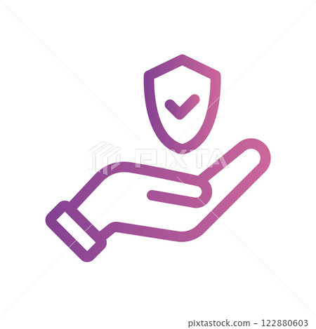 A simple icon for the theme, a human hand, a gesture of support A simple icon for the theme, a human hand, a gesture of support 122880603