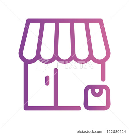 A simple icon for the theme, store building, useful purchases A simple icon for the theme, store building, useful purchases 122880624
