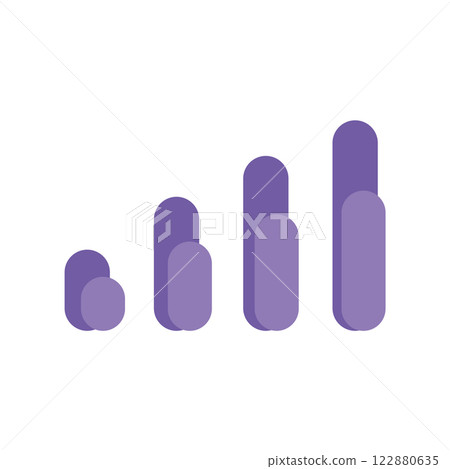 Simple icon mobile network indicator, simple illustration 122880635