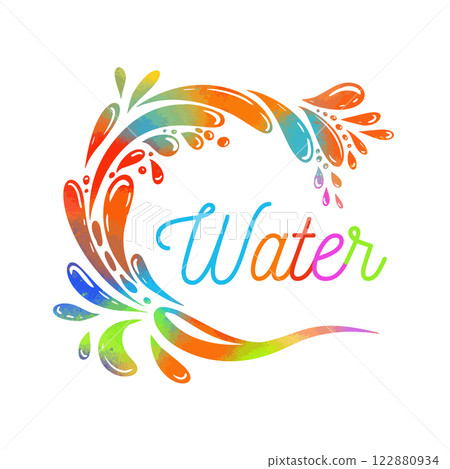 Colored drink with drops. hand drawn. Not AI, Vector illustration Colored drink with drops. hand drawn. Not AI, Vector illustration 122880934