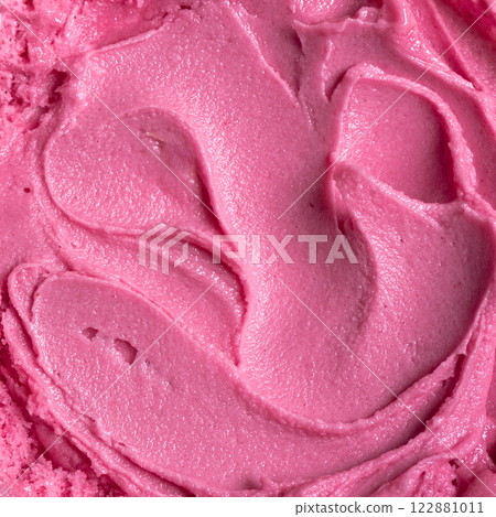 Pink berry ice cream texture 122881011