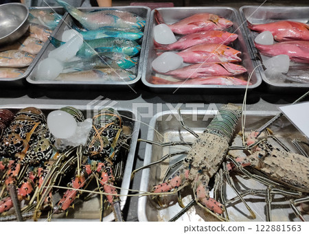 Fresh seafood at Gili T night market Fresh seafood at Gili T night market 122881563