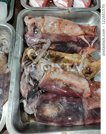 Fresh seafood at Gili T night market 122881570