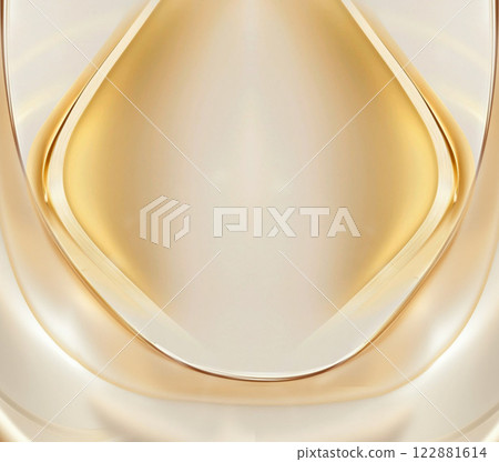 abstract background with smooth lines and waves in gold and white colors. Metal reflections abstract background with smooth lines and waves in gold and white colors. Metal reflections 122881614