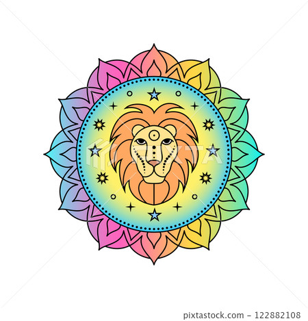 Lion Zodiac Sign i Lion Zodiac Sign i 122882108