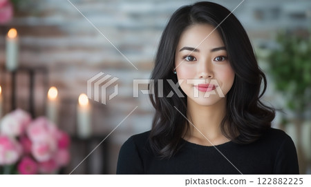 Beautiful asian woman enjoys a soothing facial treatment in a serene spa environment Beautiful asian woman enjoys a soothing facial treatment in a serene spa environment 122882225