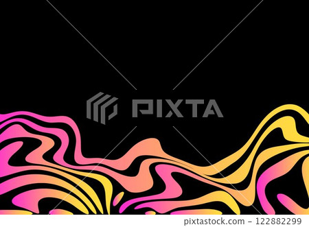 Abstract orange geometric lines curved in the form of waves. Vector illustration. Eps 10 122882299