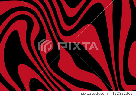 Red curved line stripe moving wave on black background. Eps 10 122882305
