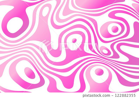 Abstract vector background of pink waves. 3D optical illusion- line art. Eps 10 122882355