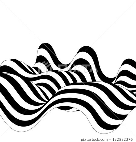 Optical art background, geometric wave design, black and white,Vector wave stripes abstract background. Vector Formats. Eps 10 Optical art background, geometric wave design, black and white,Vector wave stripes abstract background. Vector Formats. Eps 10 122882376