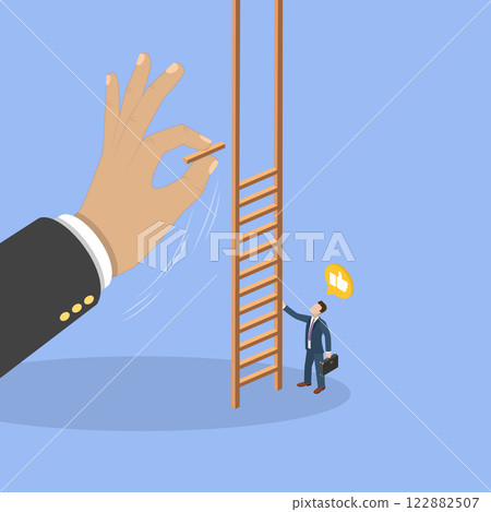 3D Isometric Flat Vector Illustration of Climbing Up, Career Path Growth Strategy 3D Isometric Flat Vector Illustration of Climbing Up, Career Path Growth Strategy 122882507