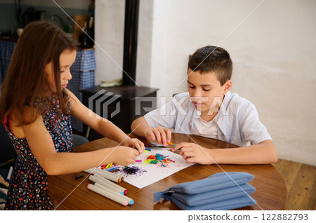 Children Engaged in Creative Arts Children Engaged in Creative Arts 122882793