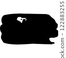 Black and white burger illustration in graffiti style, perfect for menu design, advertising, or packaging 122883255