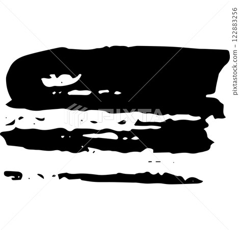 Minimalistic burger illustration with a focus on textures, ideal for restaurant projects or branding 122883256