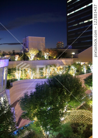 Osaka Namba Parks Waterfall of Light Illumination 122883437