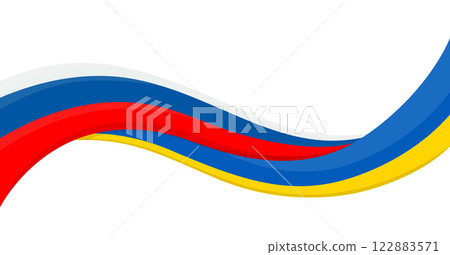Wavy ribbon banner of Ukraine National flag with Liechtenstein National Flag. Unity and cooperation symbol. Logo for charity social events, NGO, sports team, peace summit. Vector illustration. Wavy ribbon banner of Ukraine National flag with Liechtenstein National Flag. Unity and cooperation symbol. Logo for charity social events, NGO, sports team, peace summit. Vector illustration. 122883571