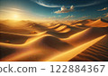 beautiful desert sunset 122884367