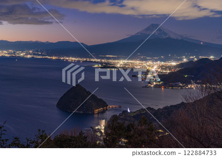 [靜岡縣] 從八反上山眺望富士山的夜景 122884733