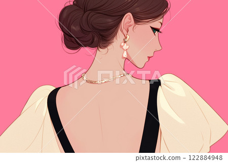 一個穿著白色連衣裙的女人 一個穿著白色連衣裙的女人 122884948