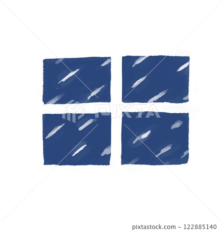 從窗戶看到的暴風雪的插圖 122885140