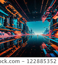 abstract background with city 122885352