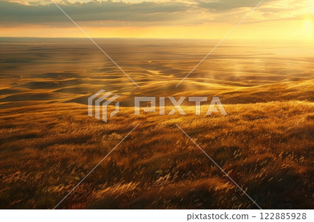 Rolling Hills at Golden Sunset Rolling Hills at Golden Sunset 122885928