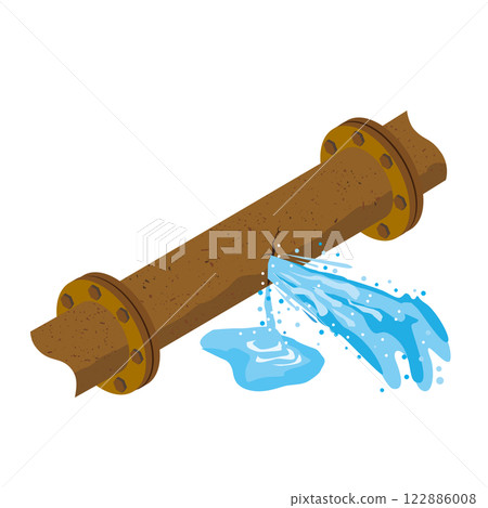 水管因老化而破裂 122886008