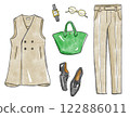 Hand-drawn fashion coordination set 122886011