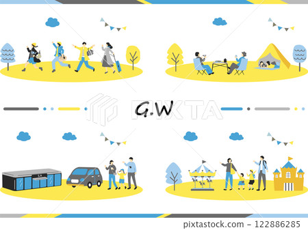 人們享受黃金周 122886285