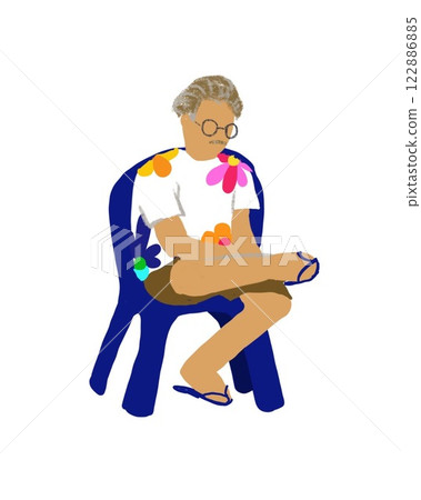 穿花襯衫的先生 122886885