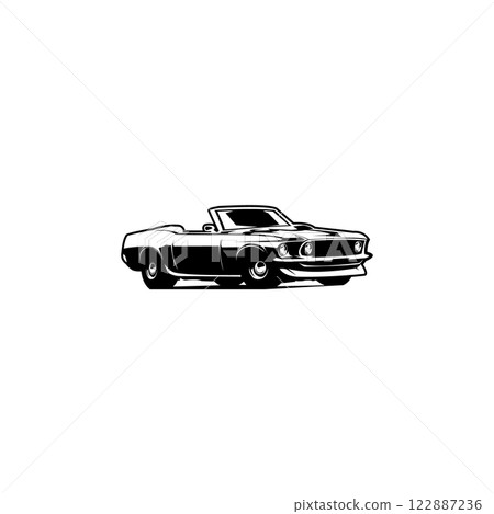 1968 ford mustang car logo. silhouette vector illustration design. best for logo, badge, emblem, icon, sticker design. 1968 ford mustang car logo. silhouette vector illustration design. best for logo, badge, emblem, icon, sticker design. 122887236