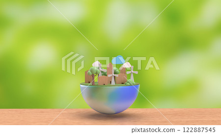 The Earth for Eco or environment concept 3d Rendering. 122887545