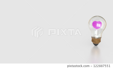 The Heart in Light Bulb for Business concept 3d rendering. The Heart in Light Bulb for Business concept 3d rendering. 122887551