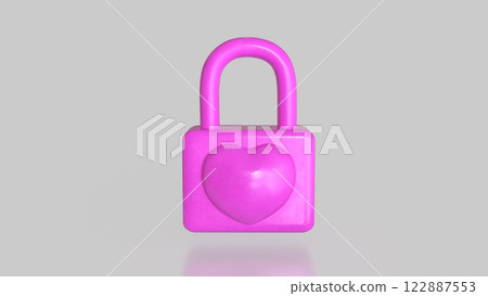 The Pink lock for security concept 3d Rendering. The Pink lock for security concept 3d Rendering. 122887553