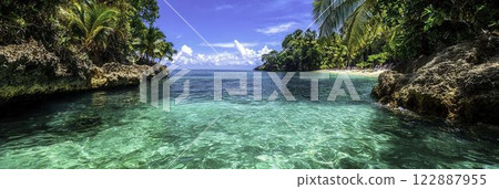 Scenic Luxury Beach Resort with Clear Blue Water and Sandy Shore Scenic Luxury Beach Resort with Clear Blue Water and Sandy Shore 122887955