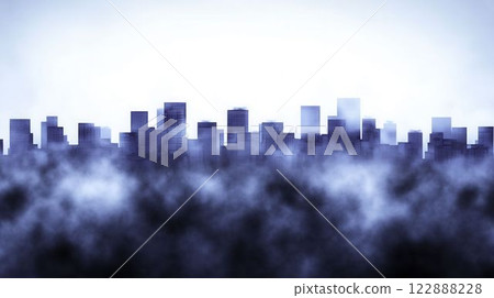 Smoggy and Polluted City Skyline in a Realistic Low-Resolution View Smoggy and Polluted City Skyline in a Realistic Low-Resolution View 122888228