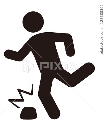 Pictogram of foot attention Pictogram of foot attention 122888363