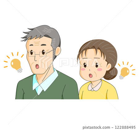 Elderly couple has an idea 122888495