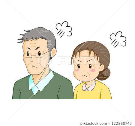 Elderly couple angry rebellious 122888743