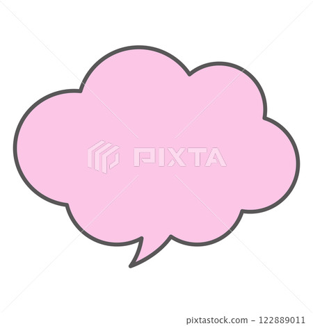 簡單可愛的雲朵對話泡泡 簡單可愛的雲朵對話泡泡 122889011