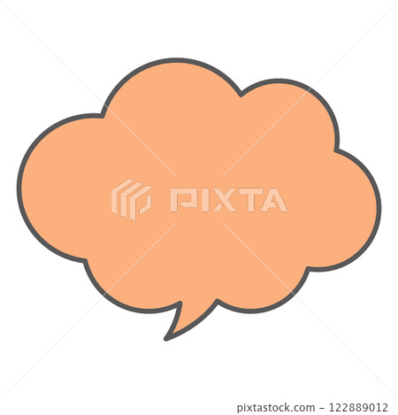 簡單可愛的雲朵對話泡泡 122889012