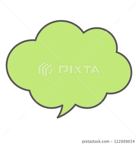 A simple and cute cloud-shaped speech bubble 122889014