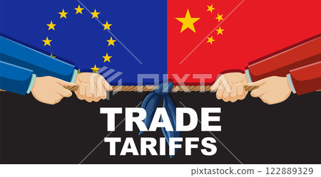 Trade Tariffs Tug of War 122889329